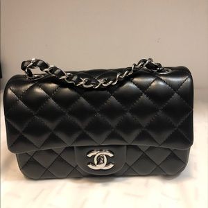 chanel rectangular mini lambskin